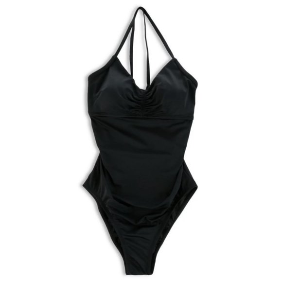 Time and Tru Other - Time and Tru | Shirred Sides Corset Back One Piece Swimsuit, Women's XL NWT